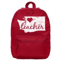 Teacher Red For Ed Washington Public Education 16 in Basic Backpack