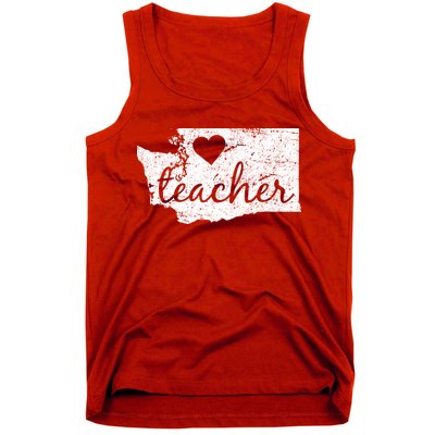 Teacher Red For Ed Washington Public Education Tank Top