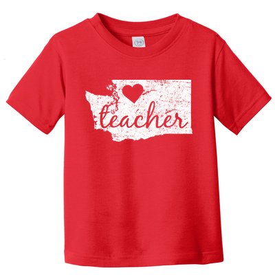 Teacher Red For Ed Washington Public Education Toddler T-Shirt