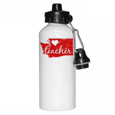 Teacher Red For Ed Washington Public Education Aluminum Water Bottle 