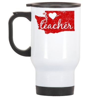 Teacher Red For Ed Washington Public Education Stainless Steel Travel Mug