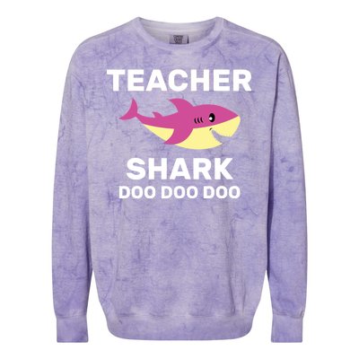 Teacher Shark Colorblast Crewneck Sweatshirt