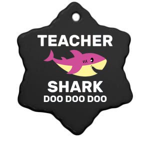 Teacher Shark Ceramic Star Ornament