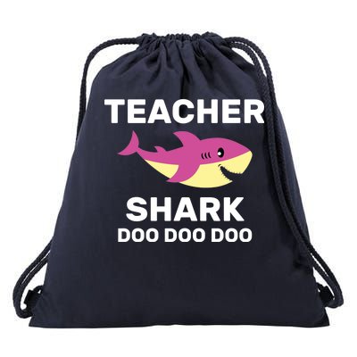 Teacher Shark Drawstring Bag