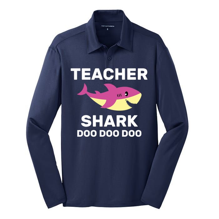 Teacher Shark Silk Touch Performance Long Sleeve Polo