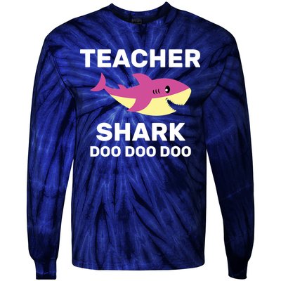 Teacher Shark Tie-Dye Long Sleeve Shirt