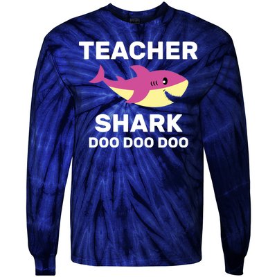 Teacher Shark Tie-Dye Long Sleeve Shirt