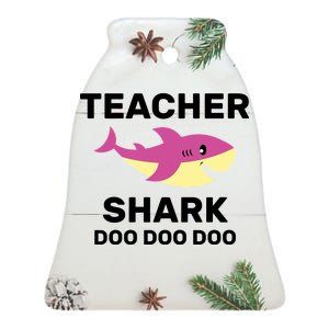 Teacher Shark Ceramic Bell Ornament