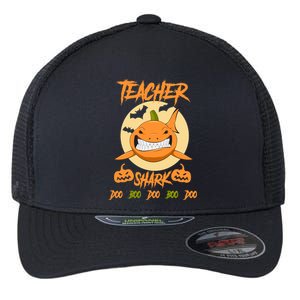 Teacher Shark Doo Boo Boo Pumpkin Halloween Flexfit Unipanel Trucker Cap