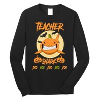 Teacher Shark Doo Boo Boo Pumpkin Halloween Long Sleeve Shirt