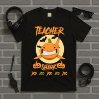 Teacher Shark Doo Boo Boo Pumpkin Halloween T-Shirt