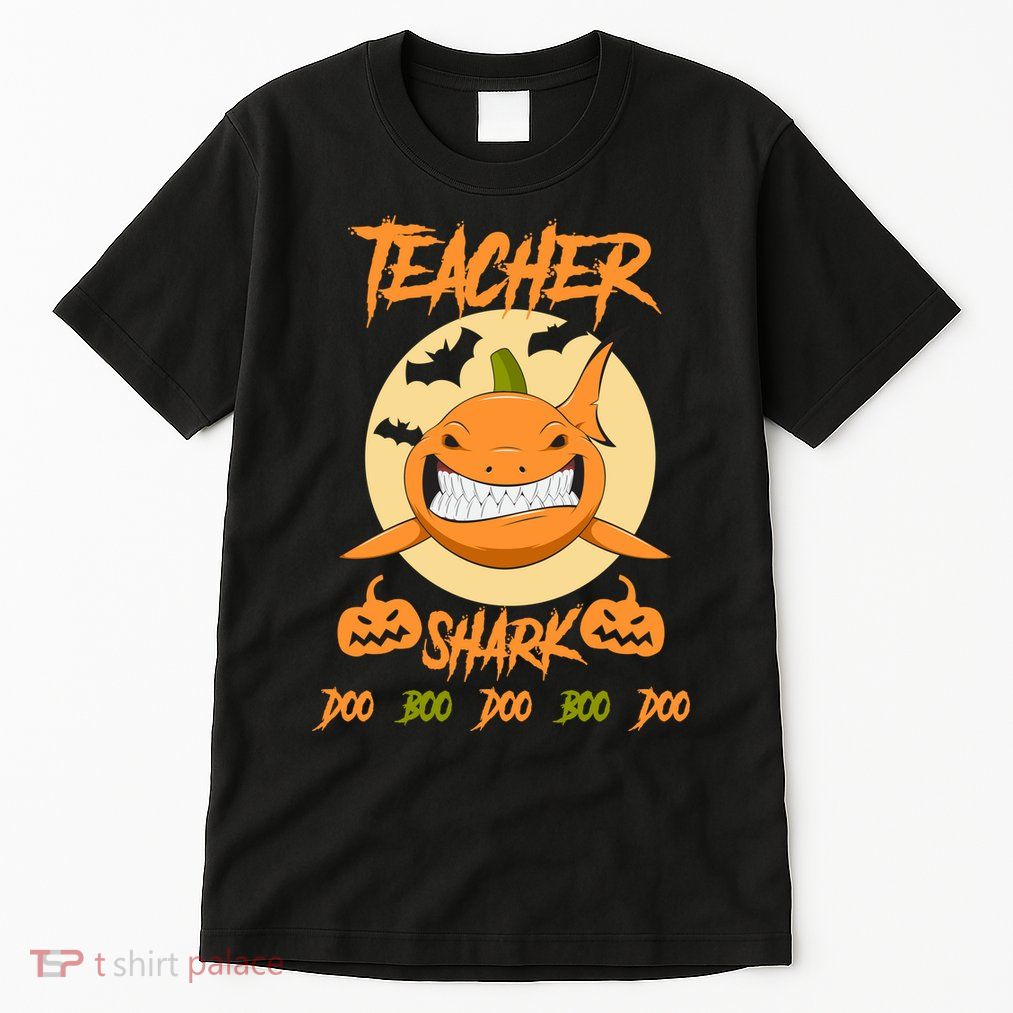 Teacher Shark Doo Boo Boo Pumpkin Halloween Tall T-Shirt