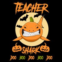 Teacher Shark Doo Boo Boo Pumpkin Halloween Premium T-Shirt