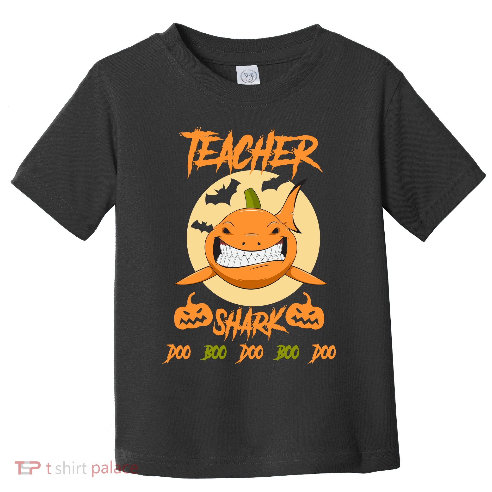 Teacher Shark Doo Boo Boo Pumpkin Halloween Toddler T-Shirt