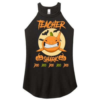 Teacher Shark Doo Boo Boo Pumpkin Halloween Women’s Perfect Tri Rocker Tank