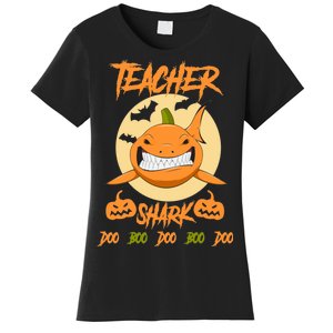 Teacher Shark Doo Boo Boo Pumpkin Halloween Women's T-Shirt