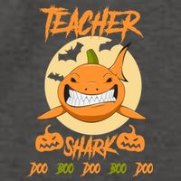 Teacher Shark Doo Boo Boo Pumpkin Halloween Vector Backpack