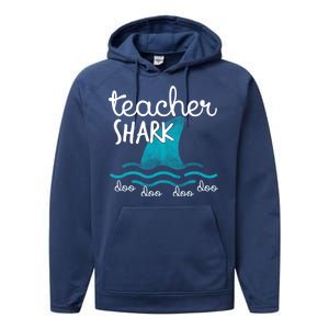 Teacher Shark Doo Doo Doo Performance Fleece Hoodie