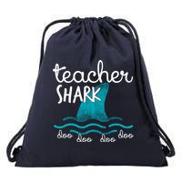 Teacher Shark Doo Doo Doo Drawstring Bag