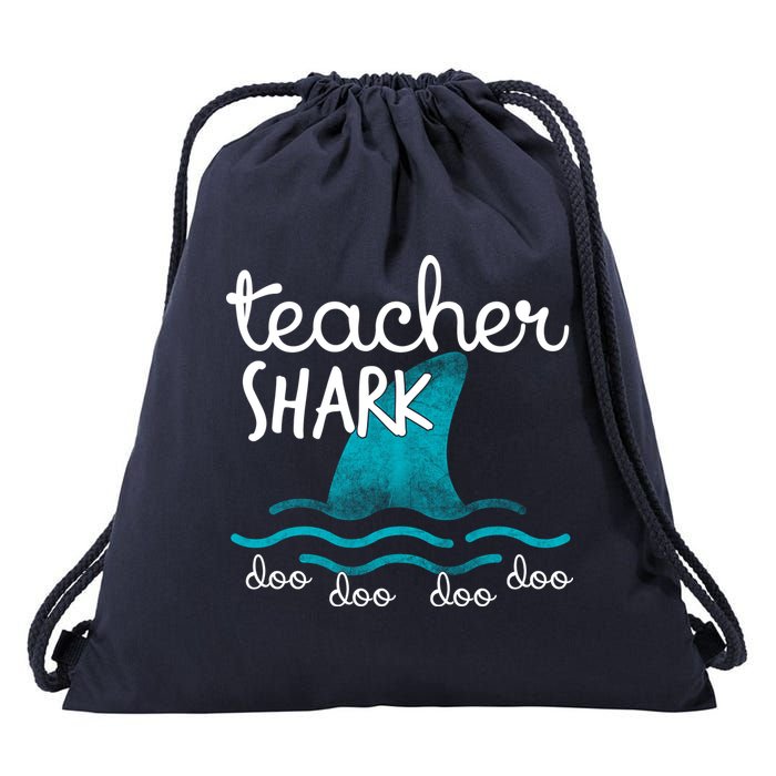 Teacher Shark Doo Doo Doo Drawstring Bag