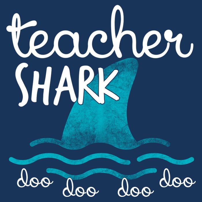 Teacher Shark Doo Doo Doo Drawstring Bag
