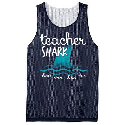 Teacher Shark Doo Doo Doo Mesh Reversible Basketball Jersey Tank