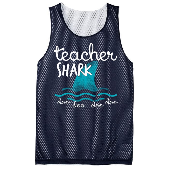 Teacher Shark Doo Doo Doo Mesh Reversible Basketball Jersey Tank