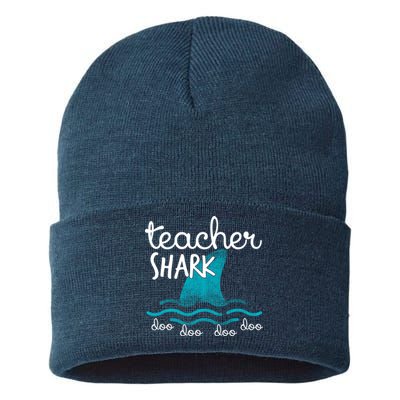 Teacher Shark Doo Doo Doo Sustainable Knit Beanie