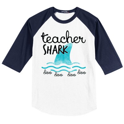 Teacher Shark Doo Doo Doo Baseball Sleeve Shirt