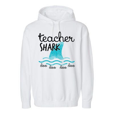 Teacher Shark Doo Doo Doo Garment-Dyed Fleece Hoodie