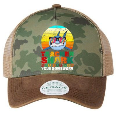 Teacher Shark Doo Doo Doo Your Homework Legacy Tie Dye Trucker Hat
