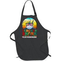 Teacher Shark Doo Doo Doo Your Homework Full-Length Apron With Pockets