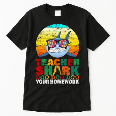 Teacher Shark Doo Doo Doo Your Homework Tall T-Shirt