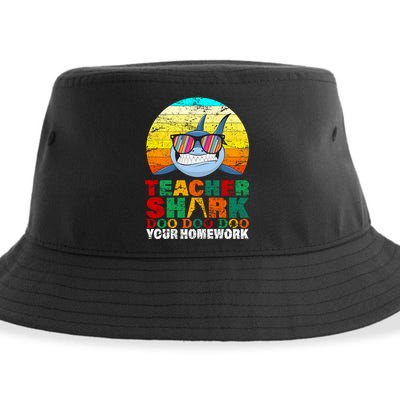 Teacher Shark Doo Doo Doo Your Homework Sustainable Bucket Hat