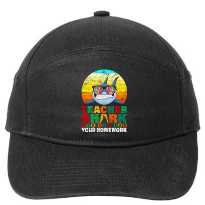 Teacher Shark Doo Doo Doo Your Homework 7-Panel Snapback Hat