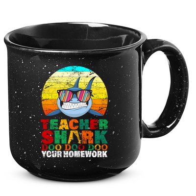 Teacher Shark Doo Doo Doo Your Homework 15oz Campfire Ceramic Mug