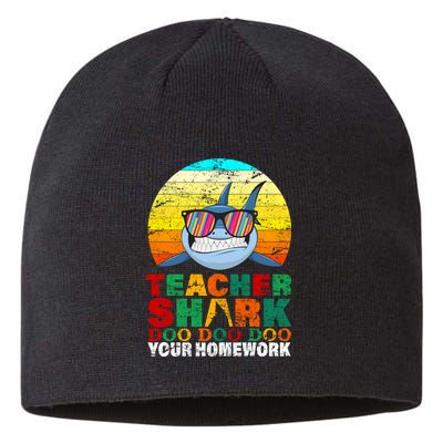 Teacher Shark Doo Doo Doo Your Homework Sustainable Beanie