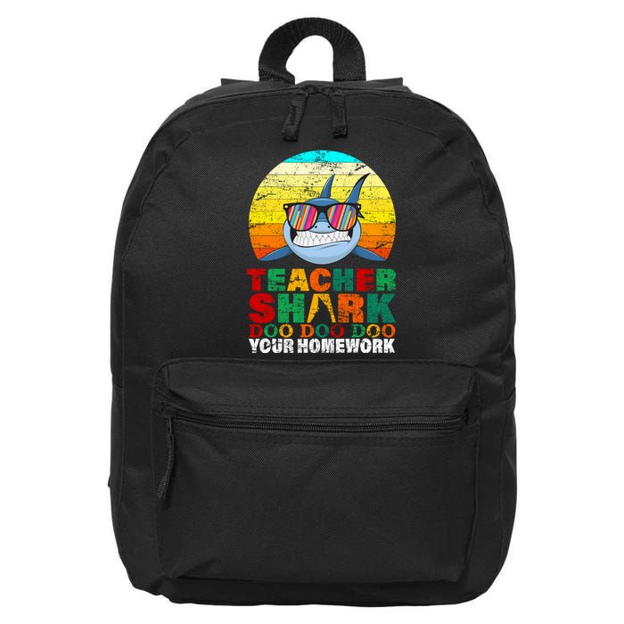 Teacher Shark Doo Doo Doo Your Homework 16 in Basic Backpack