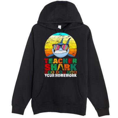 Teacher Shark Doo Doo Doo Your Homework Premium Pullover Hoodie