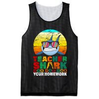 Teacher Shark Doo Doo Doo Your Homework Mesh Reversible Basketball Jersey Tank