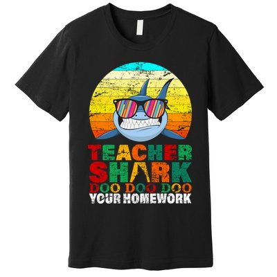 Teacher Shark Doo Doo Doo Your Homework Premium T-Shirt