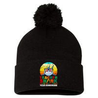Teacher Shark Doo Doo Doo Your Homework Pom Pom 12in Knit Beanie