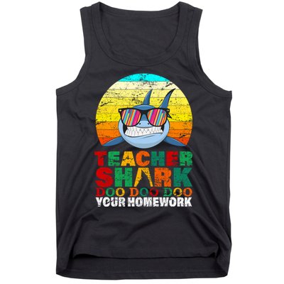 Teacher Shark Doo Doo Doo Your Homework Tank Top