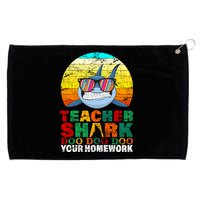 Teacher Shark Doo Doo Doo Your Homework Grommeted Golf Towel