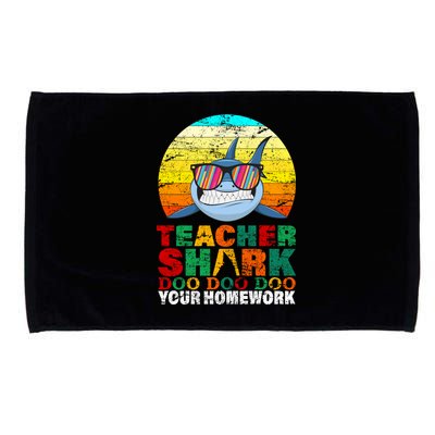 Teacher Shark Doo Doo Doo Your Homework Microfiber Hand Towel