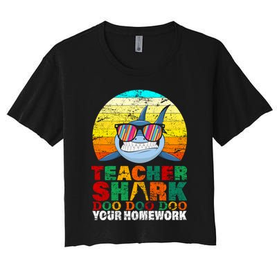 Teacher Shark Doo Doo Doo Your Homework Crop Top