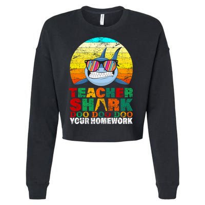 Teacher Shark Doo Doo Doo Your Homework Cropped Pullover Crew