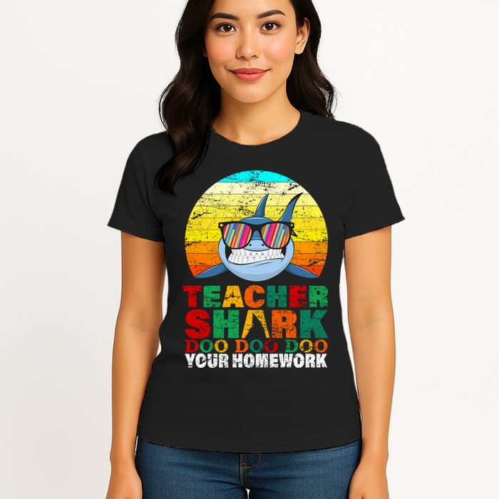 Teacher Shark Doo Doo Doo Your Homework Womens T-Shirt