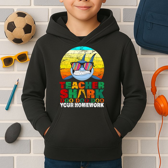 Teacher Shark Doo Doo Doo Your Homework Kids Hoodie
