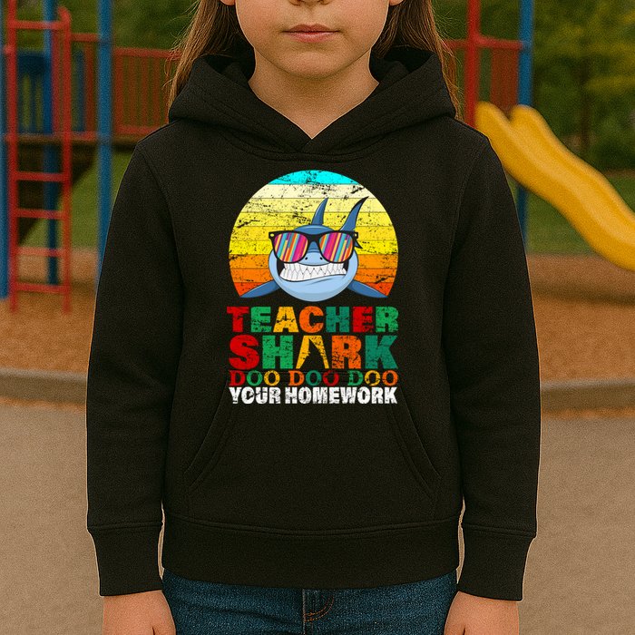 Teacher Shark Doo Doo Doo Your Homework Kids Hoodie